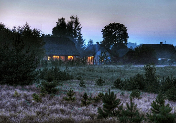 Wieczór na wsi pod lasem. (Lipiec 2010)