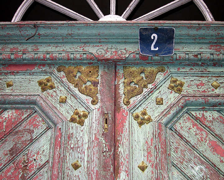 Fragment drzwi – pałac Jankowo (Styczeń 2012)