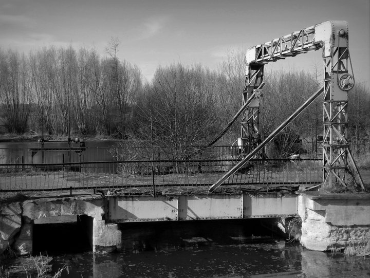 Przęsło mostu na rzece Fiszewka (Lipiec 2014)