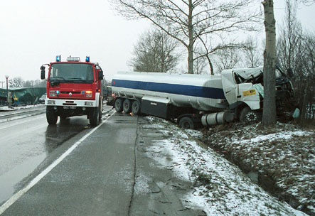 Elbląg, Wypadek wyglądał groźnie, ale nikt nie odniósł obrażeń