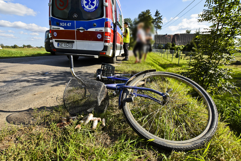 Elbląg, Potrącenie nietrzeźwej rowerzystki w Krzewsku Elbląg, Potrącenie nietrzeźwej rowerzystki w Krzewsku