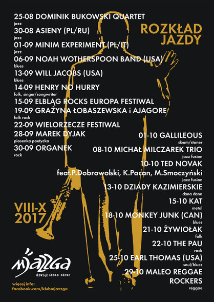 Elbląg, Wystartował jesienny sezon koncertowy w Mjazzdze! Elbląg, Wystartował jesienny sezon koncertowy w Mjazzdze!