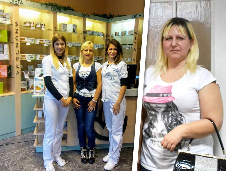 Pani Dorota przed (po prawej) i już po kuracji Pani Dorota przed (po prawej) i już po kuracji