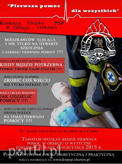 Elbląg, Strażacy będą uczyć udzielania pierwszej pomocy Elbląg, Strażacy będą uczyć udzielania pierwszej pomocy