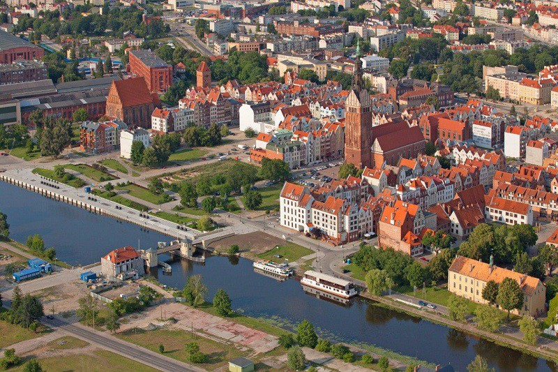 Elbląg, Elbląg mój widzę z góry...