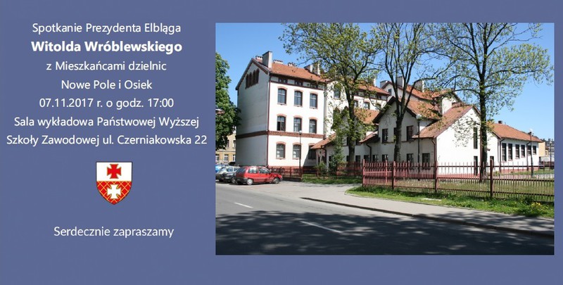 Elbląg, Spotkanie prezydenta z mieszkańcami dzielnic Nowe Pole i Osiek