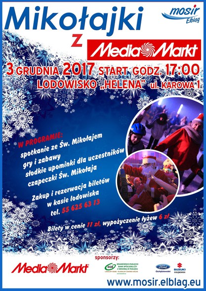 Święty Mikołaj zaprasza na lodowisko Helena