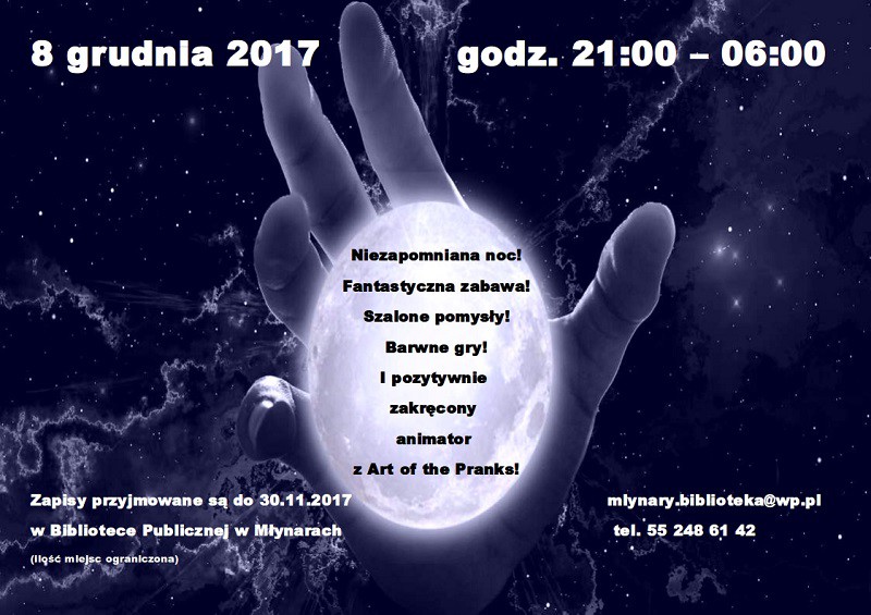 Elbląg, Przyjdź na nockę w bibliotece