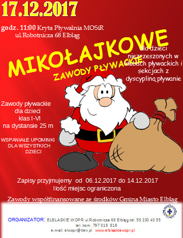 Elbląg, Mikołajkowe Zawody Pływackie