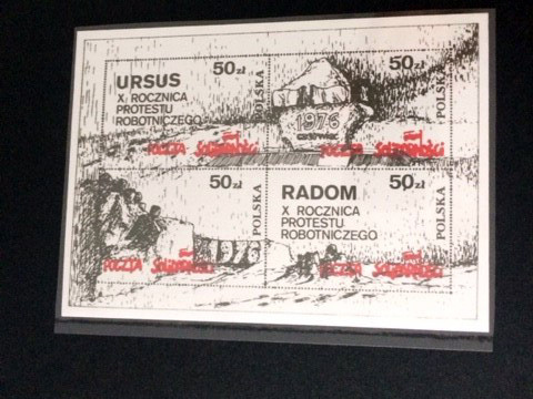 Elbląg, Znaczki na znak protestu