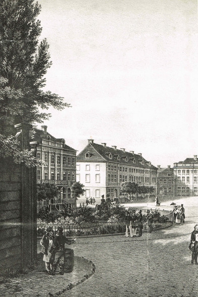 Elbląg, Fragment litografii ze zbiorów Muzeum autorstwa Joachima Friedricha Bilsa, pochodzącej z 1837 r. Elbląg, Fragment litografii ze zbiorów Muzeum autorstwa Joachima Friedricha Bilsa, pochodzącej z 1837 r.