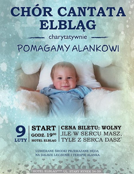 Elbląg, Chór Cantata zaśpiewa dla Alanka Elbląg, Chór Cantata zaśpiewa dla Alanka