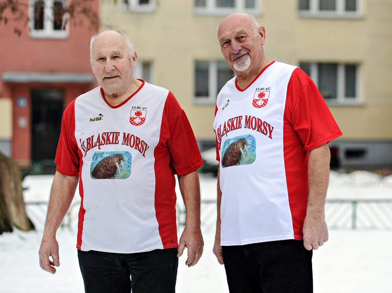 Elbląg, Od lewej Edward Wróblewski i Eugeniusz Brodziuk, Elbląg, Od lewej Edward Wróblewski i Eugeniusz Brodziuk,