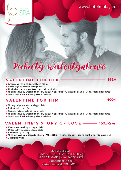 Elbląg, Podaruj swojej walentynce niezapomniany pakiet przyjemności Elbląg, Podaruj swojej walentynce niezapomniany pakiet przyjemności