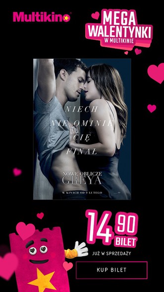 Elbląg, Megawalentynki i wyjątkowe pokazy „Nowe oblicze Greya” w Multikinie Elbląg, Megawalentynki i wyjątkowe pokazy „Nowe oblicze Greya” w Multikinie