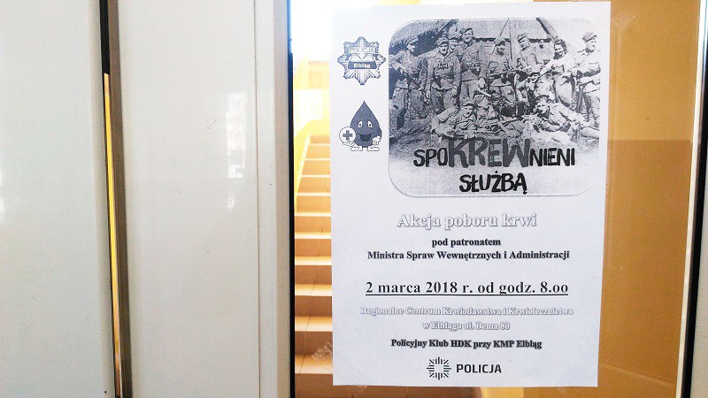 Elbląg, Weź udział w akcji spoKREWnieni służbą Elbląg, Weź udział w akcji spoKREWnieni służbą