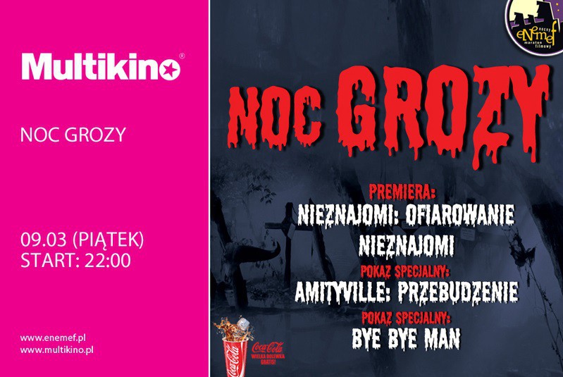 Elbląg, ENEMEF: Noc Grozy -  on wygrał bilety