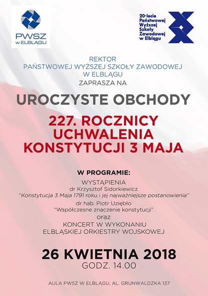 Elbląg, Obchody 227. rocznicy uchwalenia Konstytucji 3 Maja Elbląg, Obchody 227. rocznicy uchwalenia Konstytucji 3 Maja
