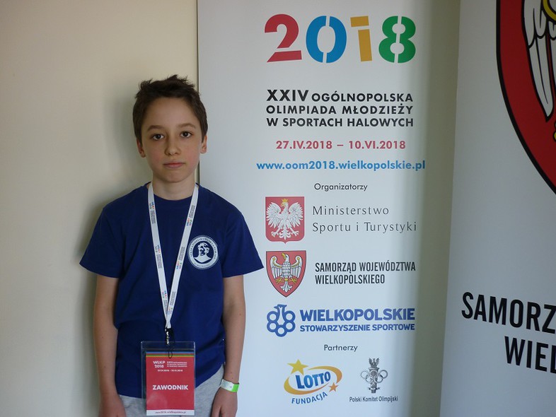 Elbląg, Szymon Trochimczuk na podium  (szachy)