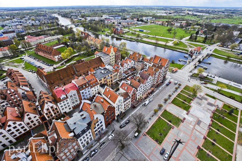 Elbląg, Widok na miasto z katedry św. Mikołaja