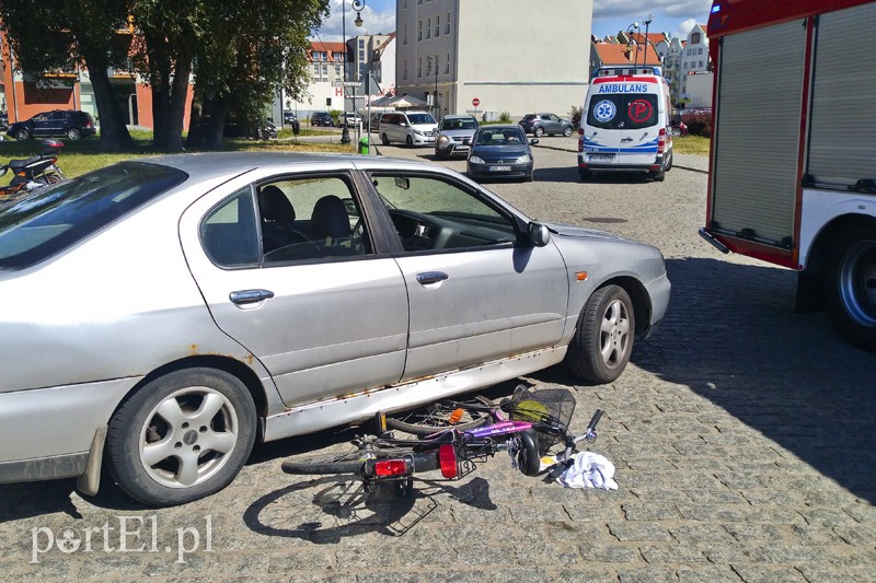 Elbląg, Potrącenie rowerzystki na starówce