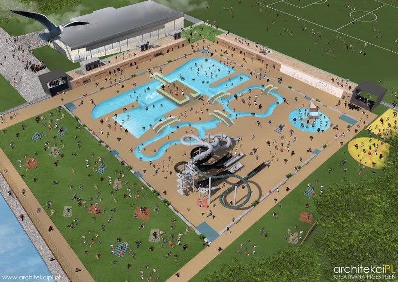 Elbląg, Tak ma wyglądać kąpielisko przy ul. Spacerowej według projektu firmy z Gliwic (wizualizacja Architekci.pl) Elbląg, Tak ma wyglądać kąpielisko przy ul. Spacerowej według projektu firmy z Gliwic (wizualizacja Architekci.pl)