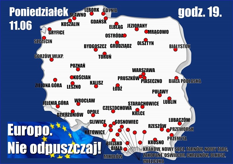 Elbląg, Europo, nie odpuszczaj, czyli kolejny protest przed elbląskim sądem Elbląg, Europo, nie odpuszczaj, czyli kolejny protest przed elbląskim sądem