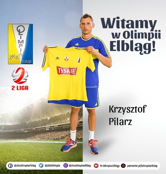 Elbląg, Krzysztof Pilarz podpisał roczny kontakt z Olimpią Elbląg Elbląg, Krzysztof Pilarz podpisał roczny kontakt z Olimpią Elbląg