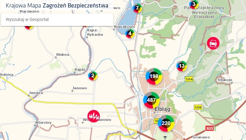 Elbląg, Zgłoś problem na mapie Elbląg, Zgłoś problem na mapie
