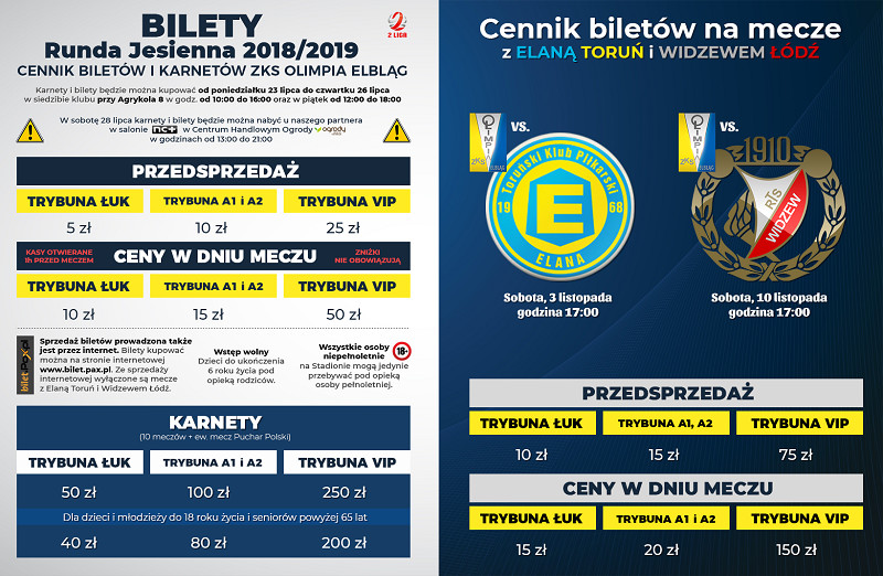 Elbląg, Karnety i bilety na mecze Olimpii już wkrótce w sprzedaży Elbląg, Karnety i bilety na mecze Olimpii już wkrótce w sprzedaży