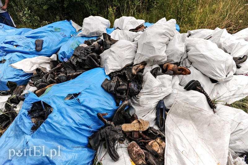 Elbląg, Nielegalne wysypisko butów Elbląg, Nielegalne wysypisko butów