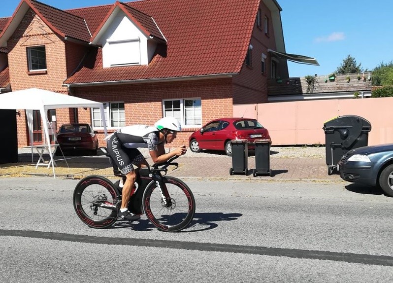 Elbląg, Robert Karaś na trasie rowerowej Elbląg, Robert Karaś na trasie rowerowej