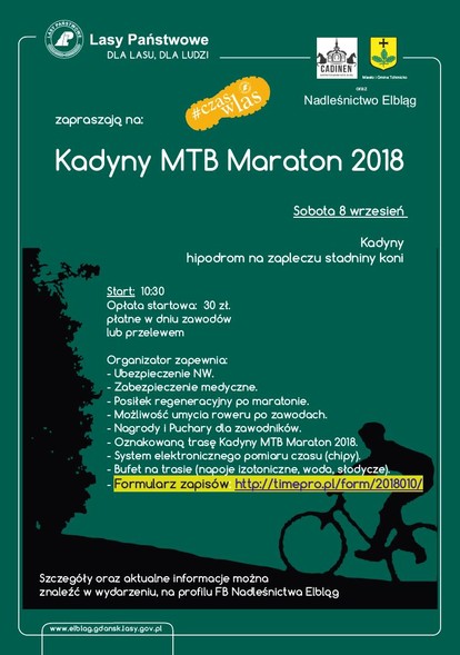 Elbląg, Maraton MTB w Kadynach