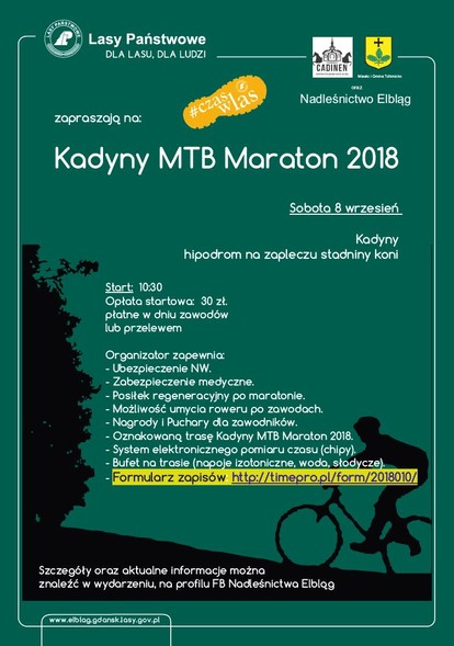 Elbląg, Maraton MTB w Kadynach Elbląg, Maraton MTB w Kadynach