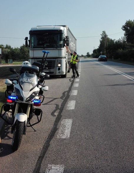 Elbląg, Policyjne kontrole ciężarówek Elbląg, Policyjne kontrole ciężarówek