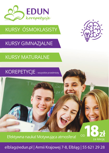 Przygotuj się z Edun Korepetycje do egzaminu 8-klasisty, gimnazjalnego i matury!