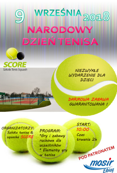 Elbląg, Narodowy Dzień Tenisa w Elblągu Elbląg, Narodowy Dzień Tenisa w Elblągu