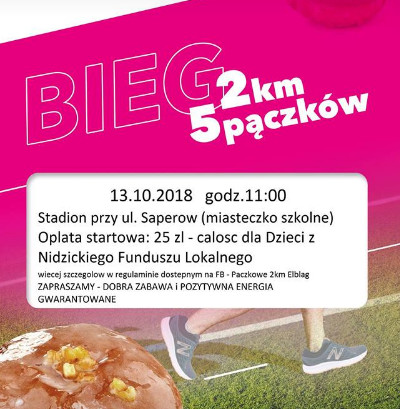 Elbląg, Pobiegnij, zjedz pączka i pomóż ubogim dzieciom Elbląg, Pobiegnij, zjedz pączka i pomóż ubogim dzieciom