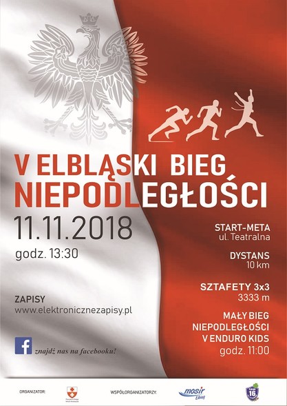 Elbląg, Trwają zapisy do V Biegu Niepodległości