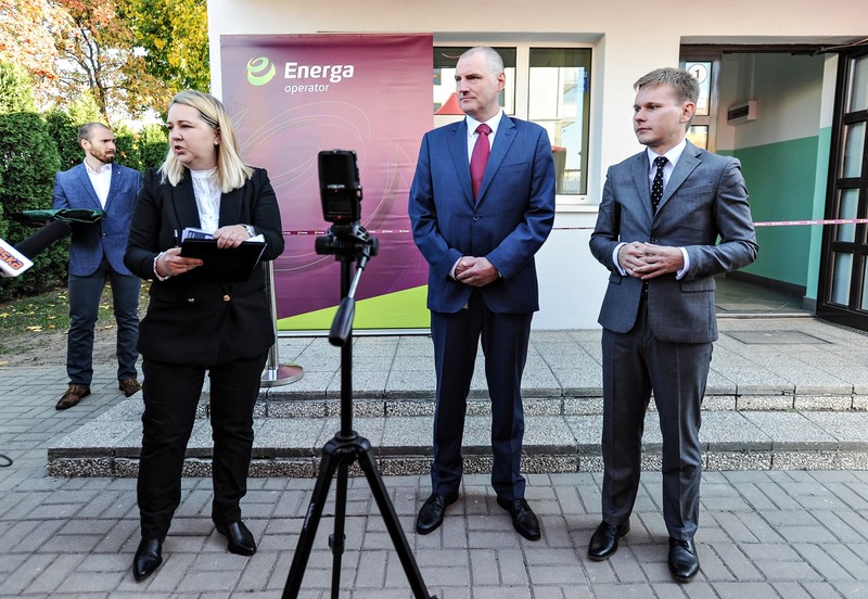 Elbląg, O planach oddziału opowiadał m.in. Piotr Dobrawa (na zdjęciu w środku), prezes Energi Operator