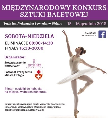 Międzynarodowy Konkurs Sztuki Baletowej w Elblągu Międzynarodowy Konkurs Sztuki Baletowej w Elblągu