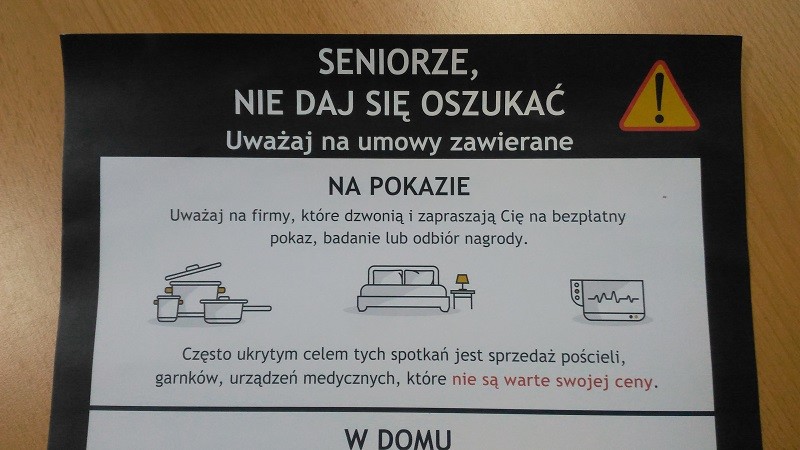 Elbląg, Seniorze, nie daj się oszukać