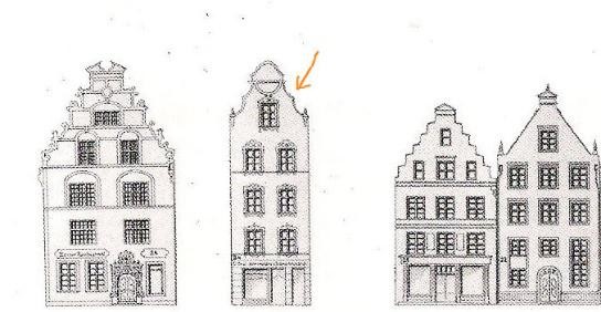 Elbląg, Atelier Wilhelma Faltina mieściło się przy ul. Wigilijnej 24 (Rysunek G. Salemke)