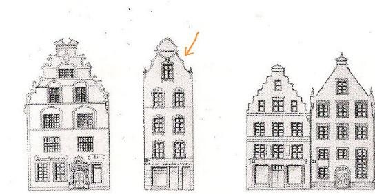 Elbląg, Atelier Wilhelma Faltina mieściło się przy ul. Wigilijnej 24 (Rysunek G. Salemke) Elbląg, Atelier Wilhelma Faltina mieściło się przy ul. Wigilijnej 24 (Rysunek G. Salemke)