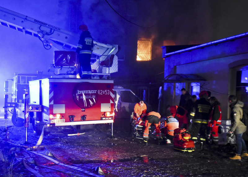 Elbląg, Pożar budynku przy ul. Bożego Ciała Elbląg, Pożar budynku przy ul. Bożego Ciała