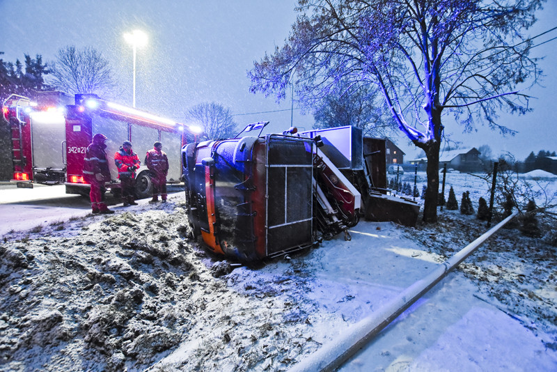 Elbląg, Uwaga ślisko! Trzy wypadki w ciągu kilku godzin  (aktualizacja)