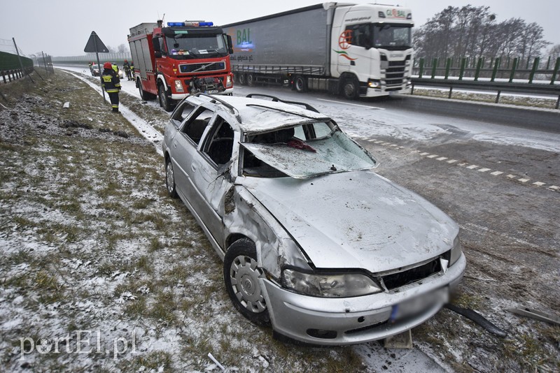Elbląg, Dachowanie na zaśnieżonej siódemce Elbląg, Dachowanie na zaśnieżonej siódemce