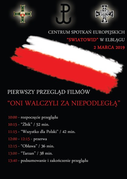 Elbląg, O żołnierzach wyklętych w kinie Światowid