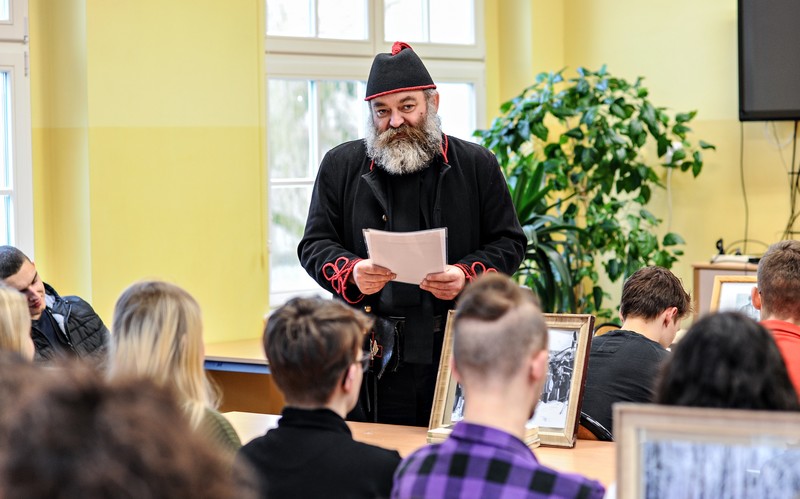 Elbląg, Piotr Imiołczyk podczas pokazowej lekcji