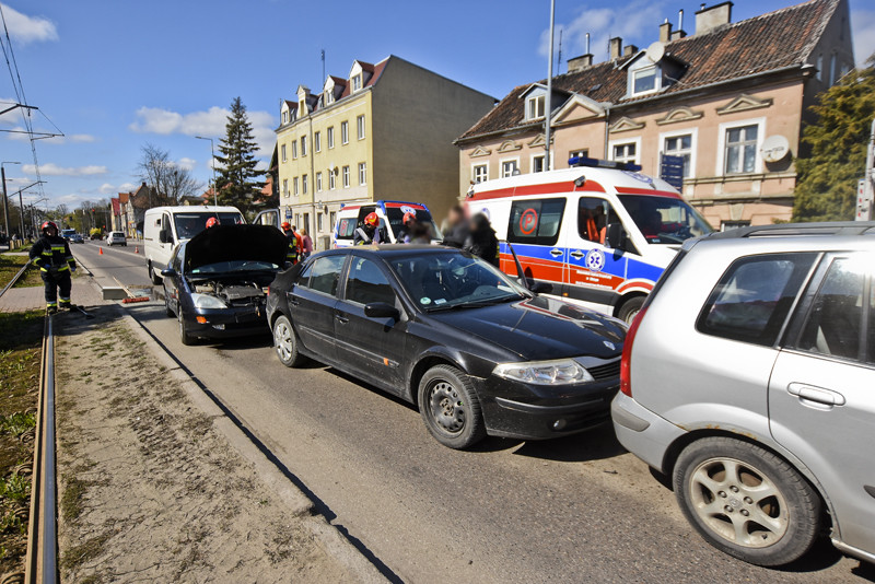 Elbląg, Na Bema zderzyły się cztery auta